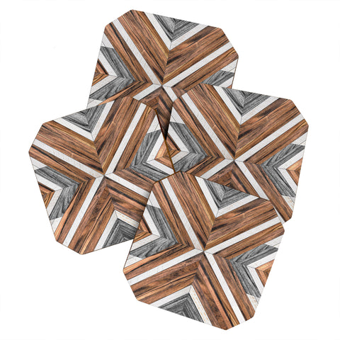 Zoltan Ratko Urban Tribal Pattern No4 Wood Coaster Set