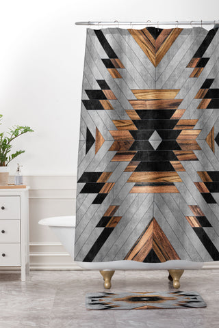 Zoltan Ratko Urban Tribal Pattern No6 Shower Curtain And Mat
