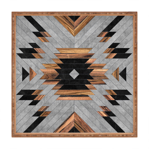 Zoltan Ratko Urban Tribal Pattern No6 Square Tray