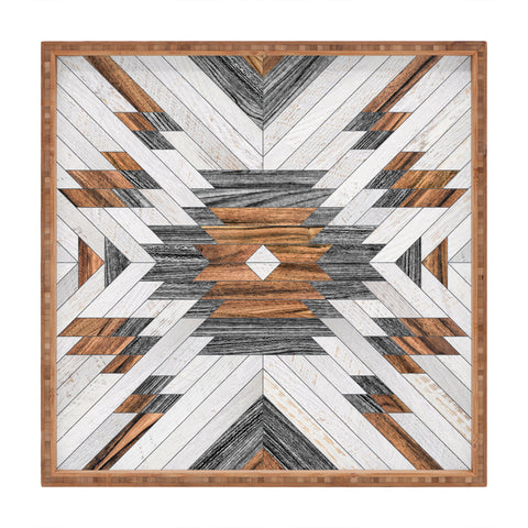 Zoltan Ratko Urban Tribal Pattern No8 Square Tray