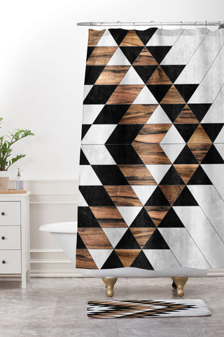 Zoltan Ratko Urban Tribal Pattern No9 Shower Curtain And Mat